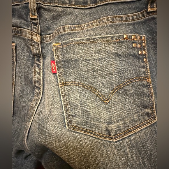 Levi's Blue Skinny 531 Jeans with Studded Pocket - Picture 3 of 7